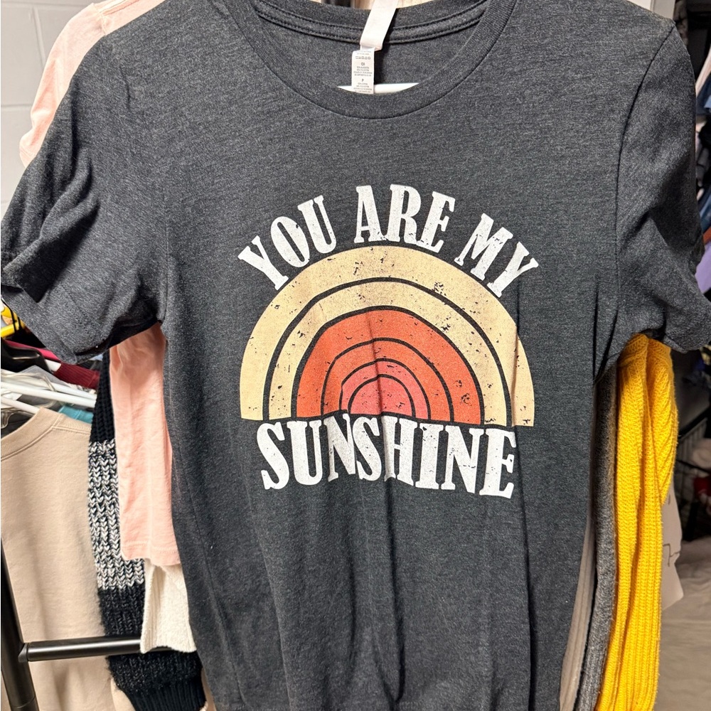 Bella Canvas Charcoal Gray 'You Are My Sunshine' Tee